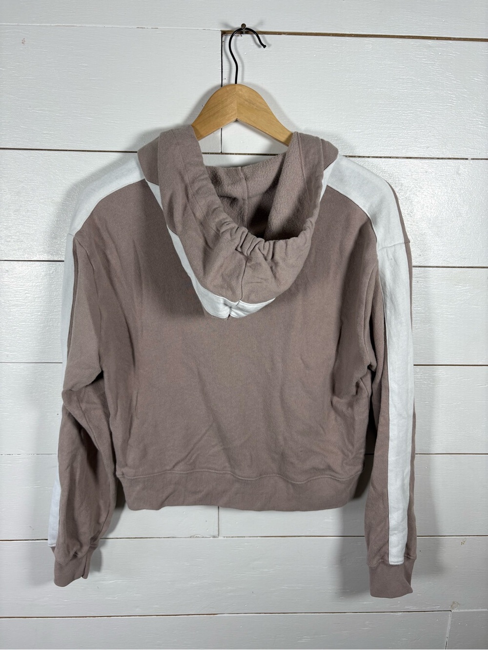 PINK Victoria’s Secret Cropped Zip Hoodie Brown Size S - Picture 7 of 9